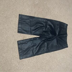 Ann Taylor Midnight Black Faux Leather Pants